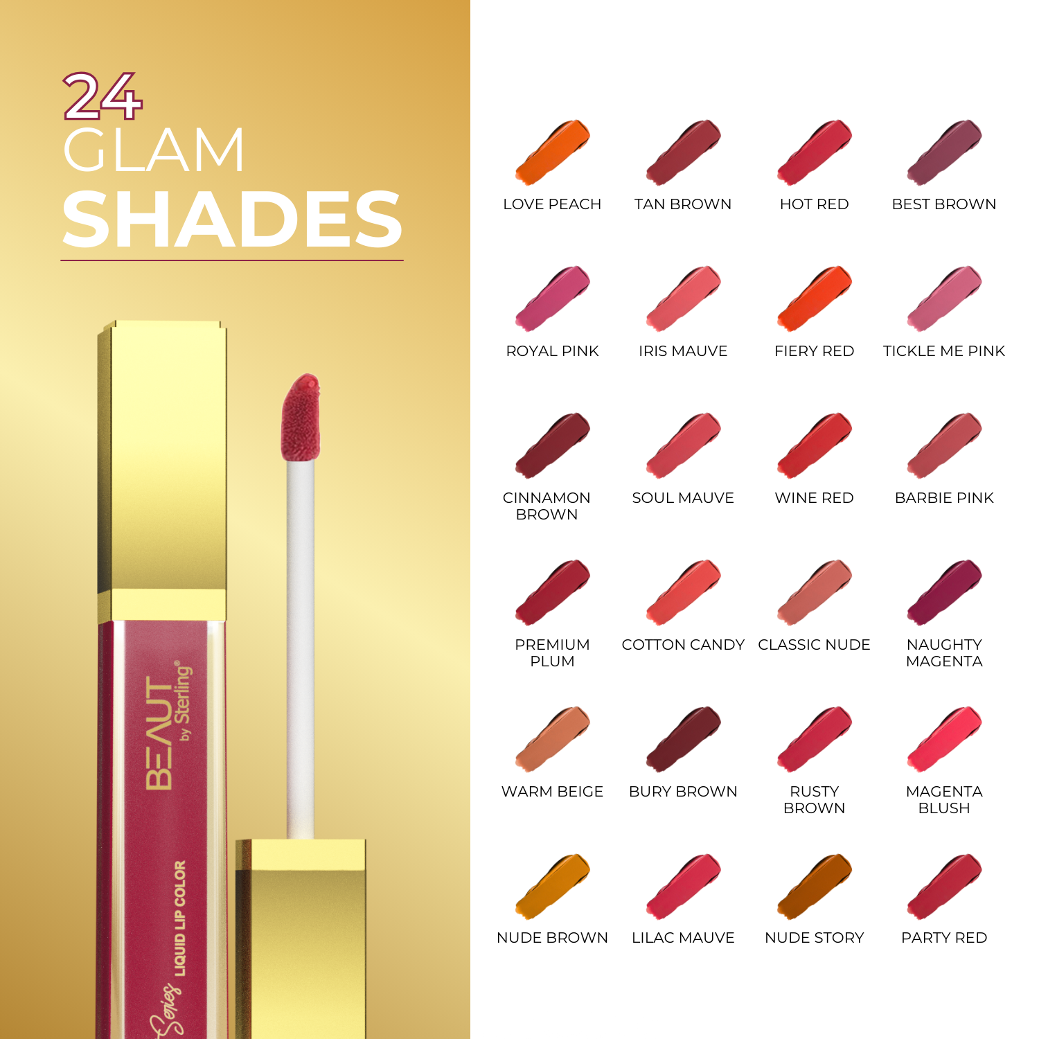 Super Lustrous Intense Matte Liquid Lip Color, 12HR Long Stay, Smudge-Proof & Transfer-Proof