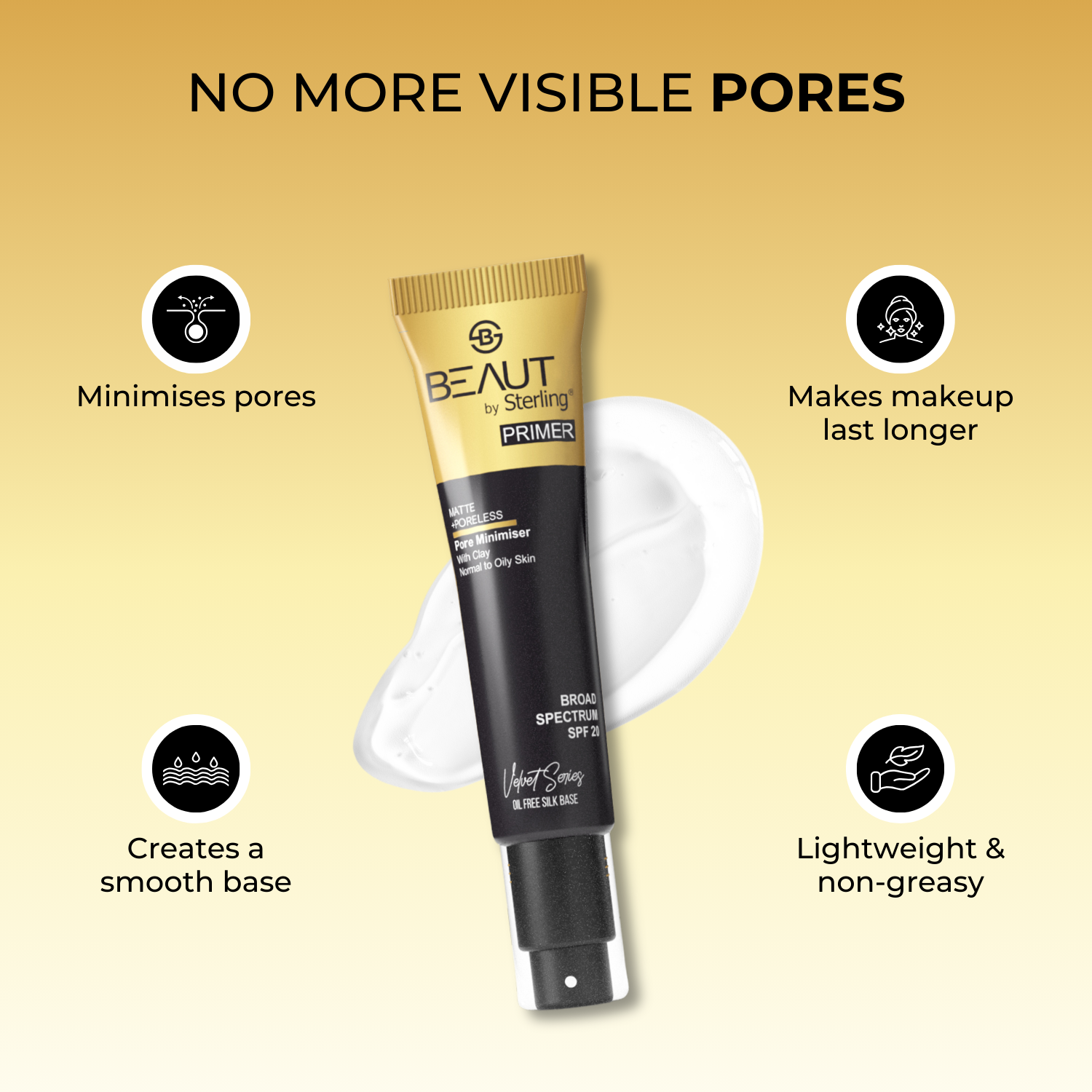 Pore Minimizing Matte Primer for Face Makeup, Gel Based Long-Lasting Formula, Blurs Pores, Wrinkles & Fine Lines (40 g)