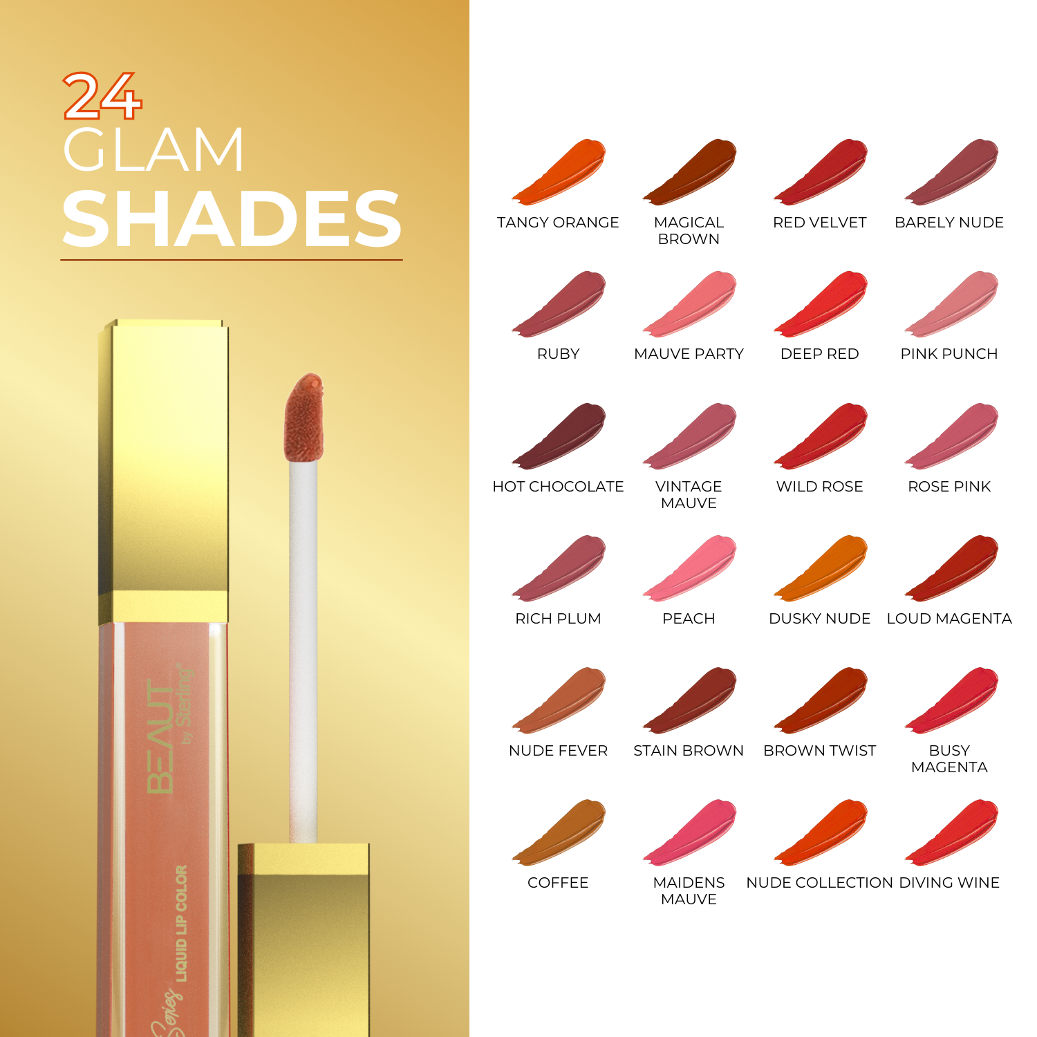 Super Lustrous Intense Glossy Liquid Lip Color, 12HR Long Stay, Smudge-Proof & Transfer-Proof (5 ml)