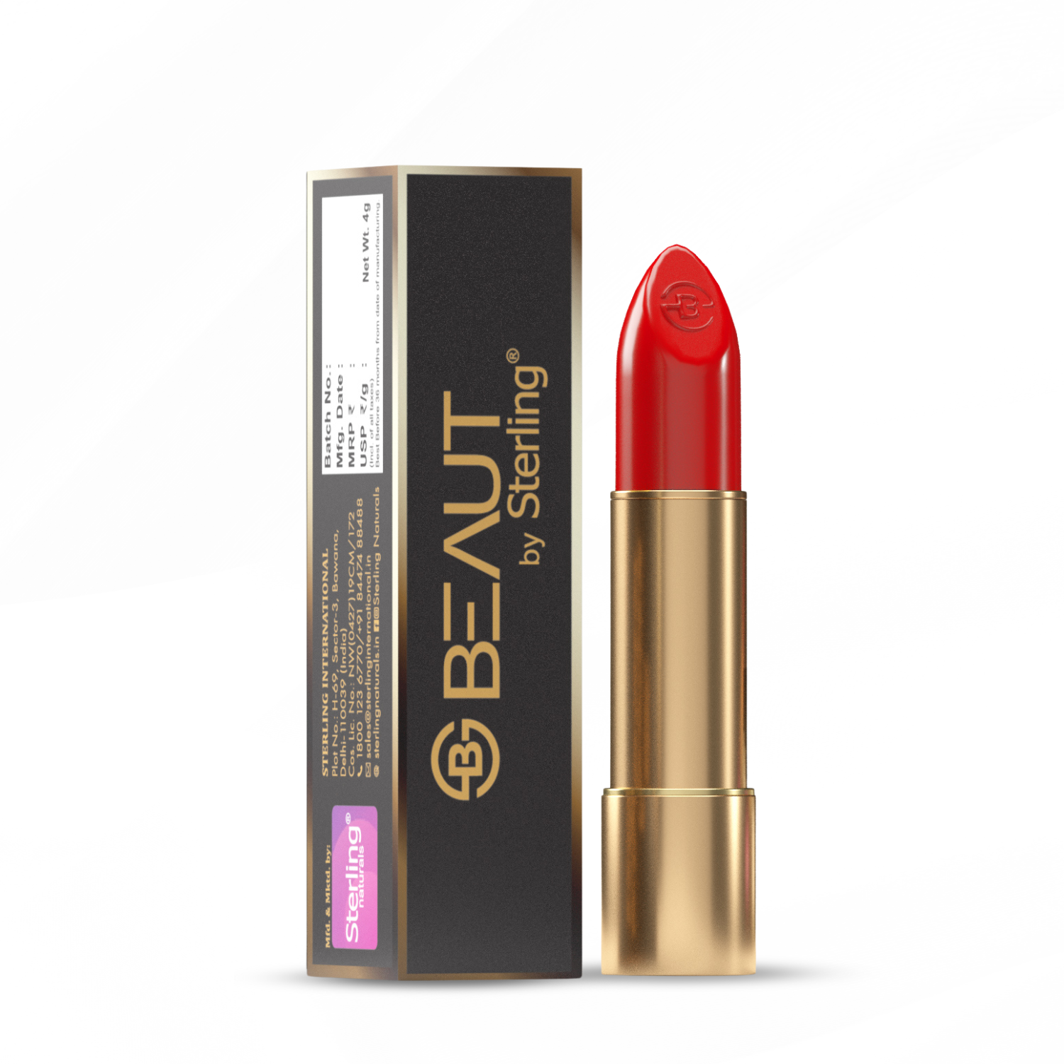 Super Lustrous Intense Glossy Lipstick, 12HR Long Stay, Smudge-Proof & Transfer-Proof (4 g)