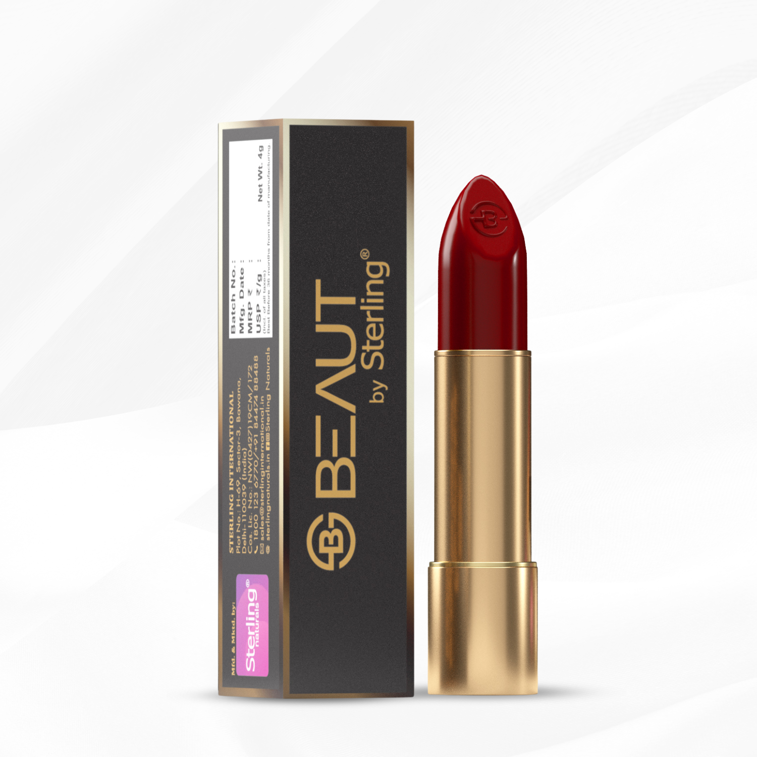 Super Lustrous Intense Glossy Lipstick, 12HR Long Stay, Smudge-Proof & Transfer-Proof (4 g)