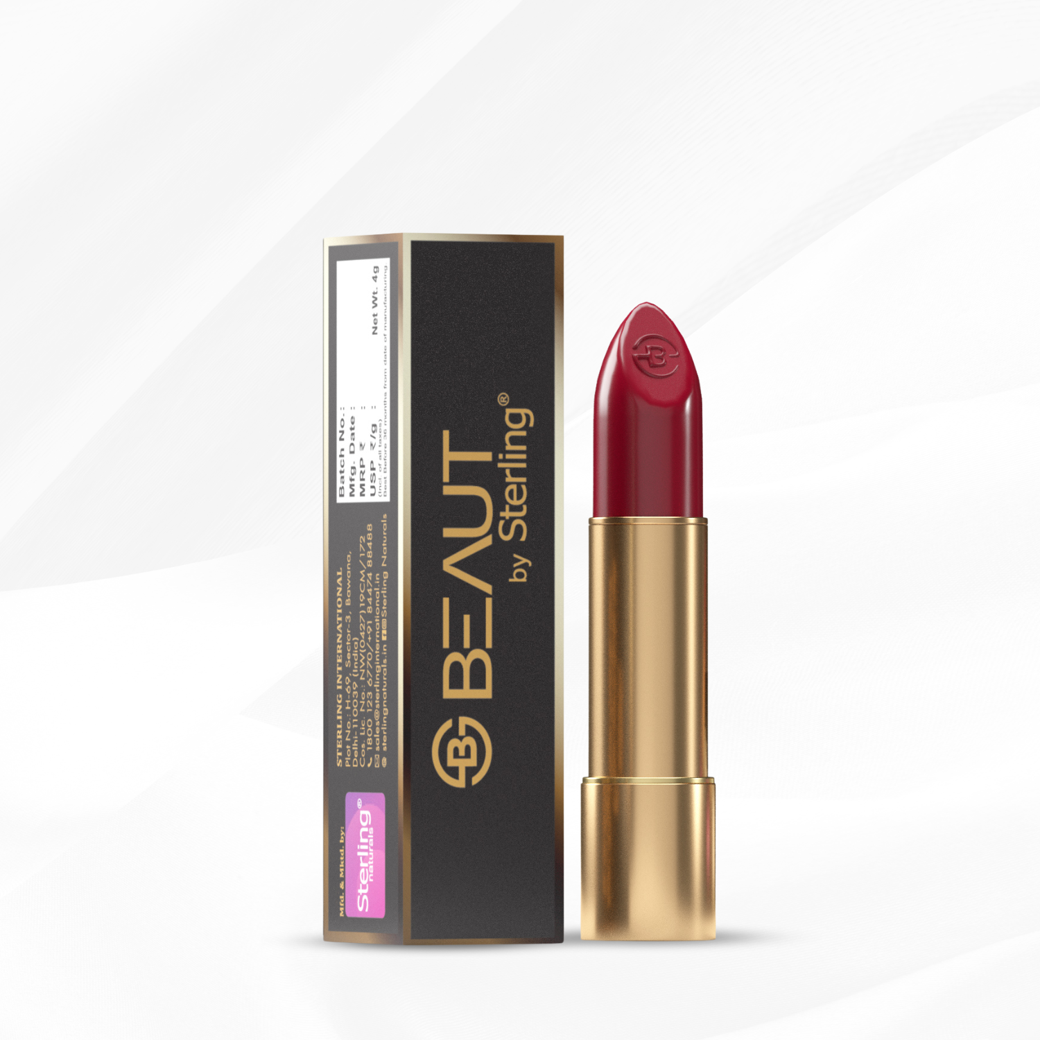 Super Lustrous Intense Glossy Lipstick, 12HR Long Stay, Smudge-Proof & Transfer-Proof (4 g)