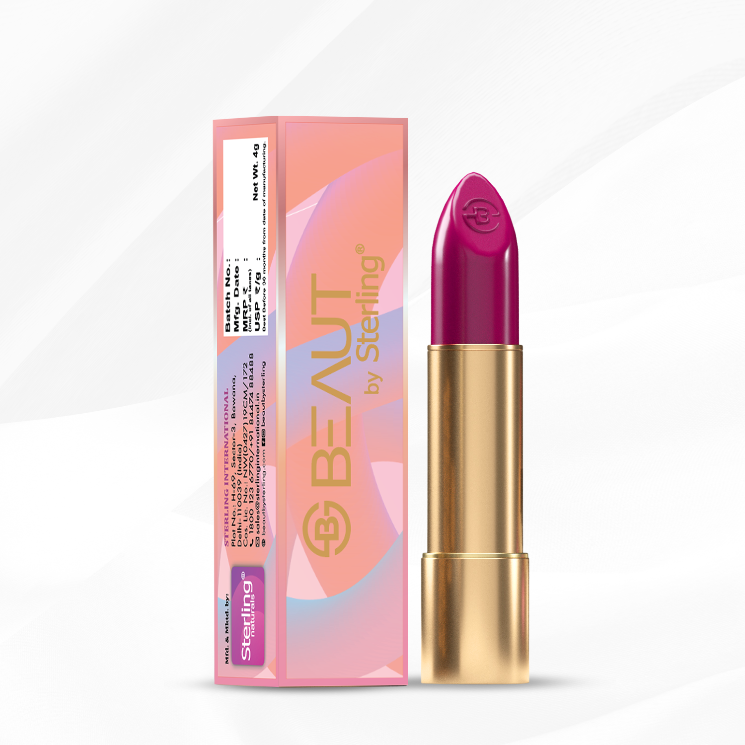 Super Lustrous Intense Glossy Lipstick, 12HR Long Stay, Smudge-Proof & Transfer-Proof (4 g)
