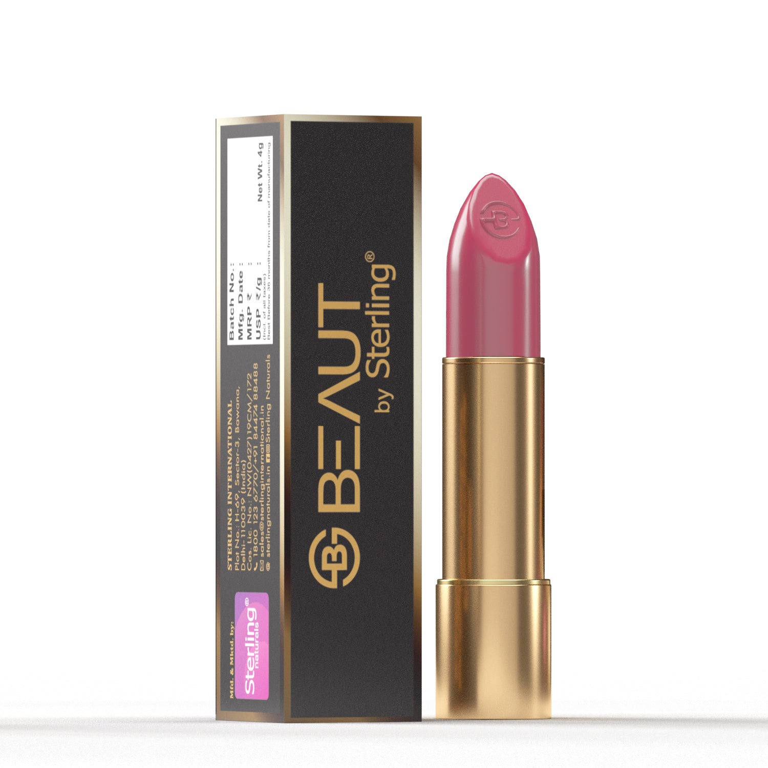 Super Lustrous Intense Glossy Lipstick, 12HR Long Stay, Smudge-Proof & Transfer-Proof (4 g)