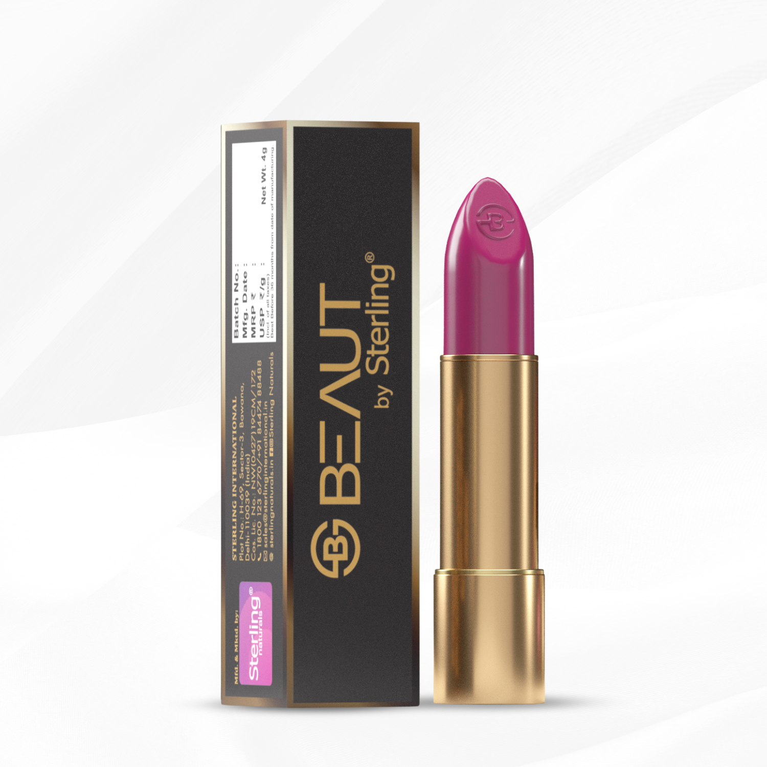 Super Lustrous Intense Glossy Lipstick, 12HR Long Stay, Smudge-Proof & Transfer-Proof (4 g)