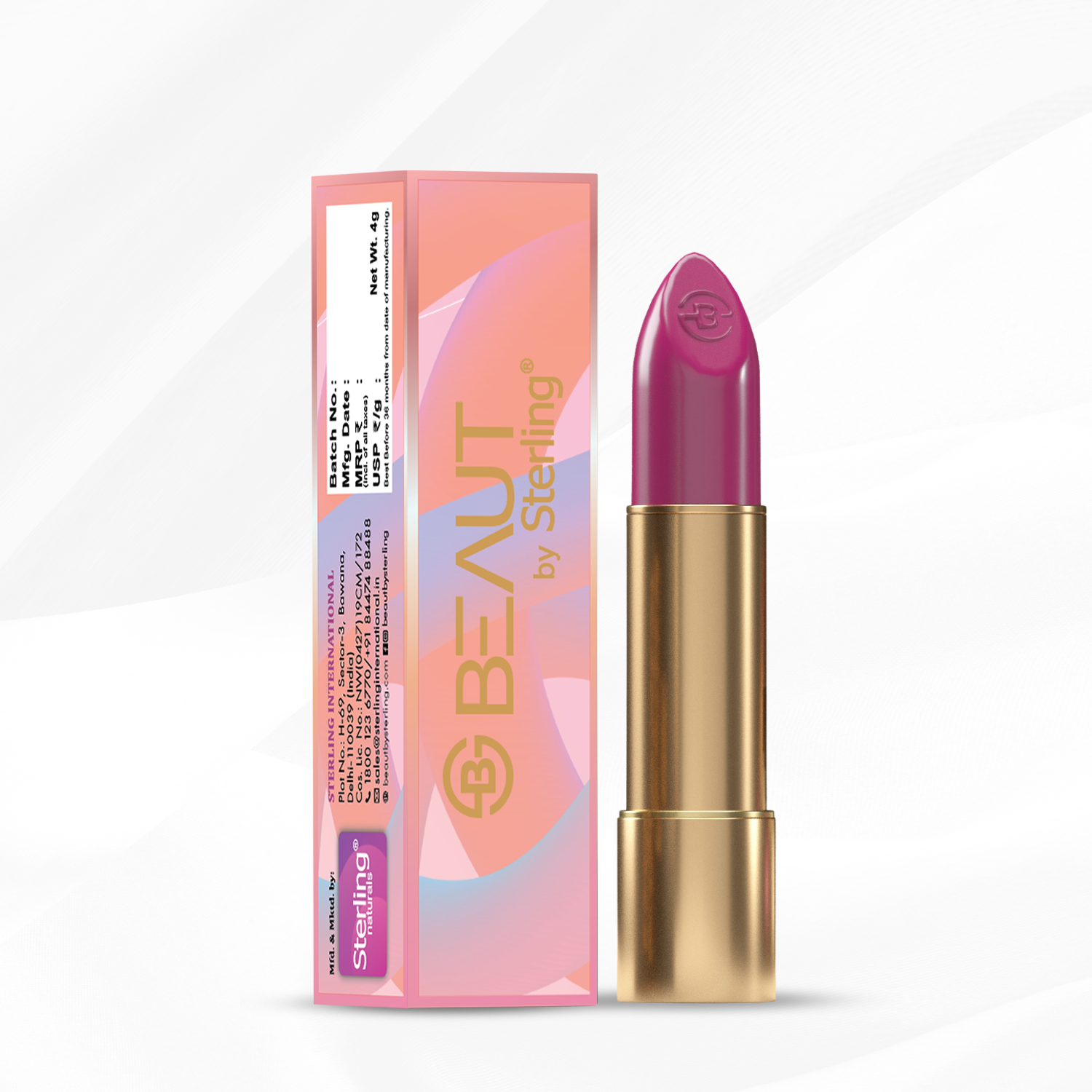 Super Lustrous Intense Glossy Lipstick, 12HR Long Stay, Smudge-Proof & Transfer-Proof (4 g)