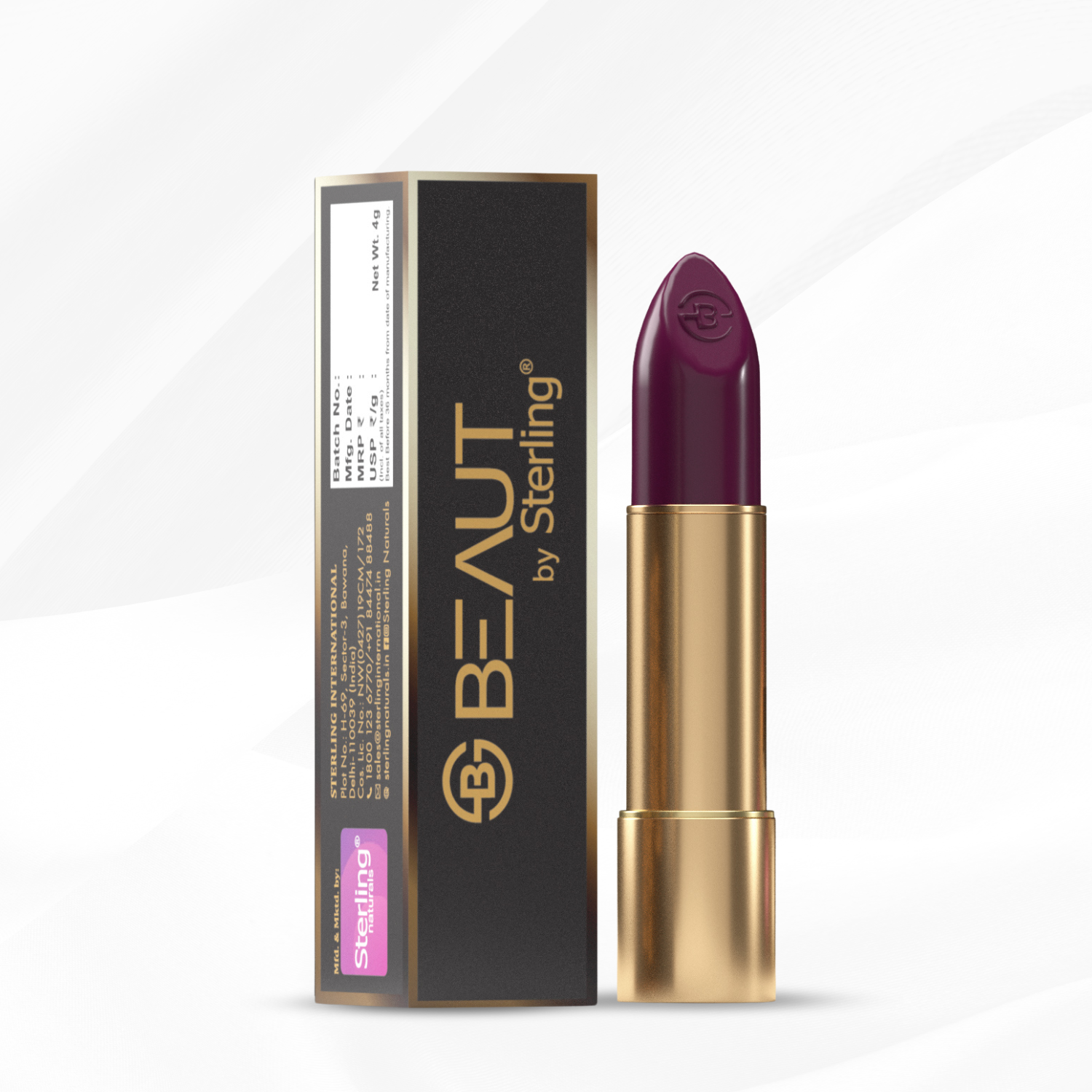 Super Lustrous Intense Glossy Lipstick, 12HR Long Stay, Smudge-Proof & Transfer-Proof (4 g)