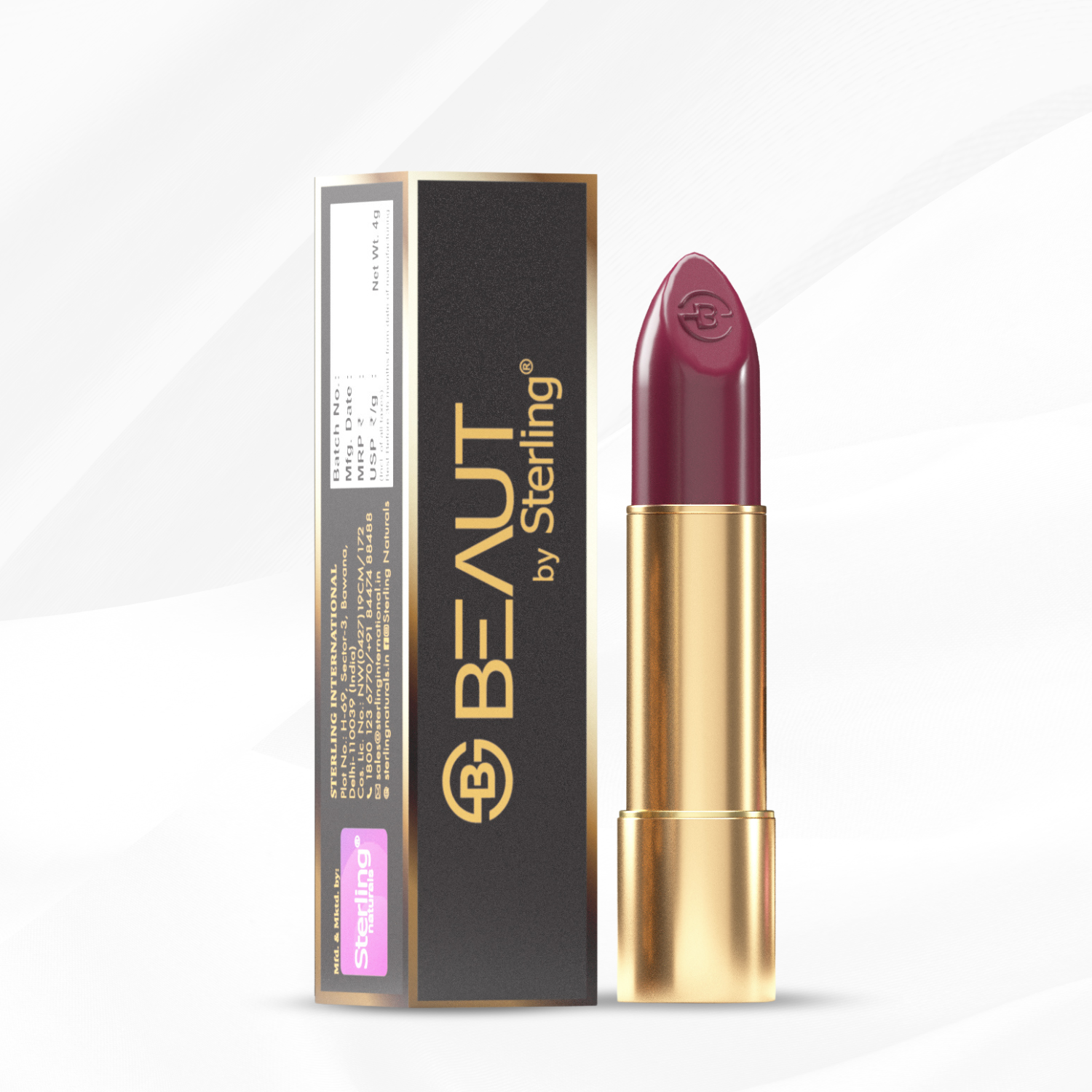 Super Lustrous Intense Glossy Lipstick, 12HR Long Stay, Smudge-Proof & Transfer-Proof (4 g)