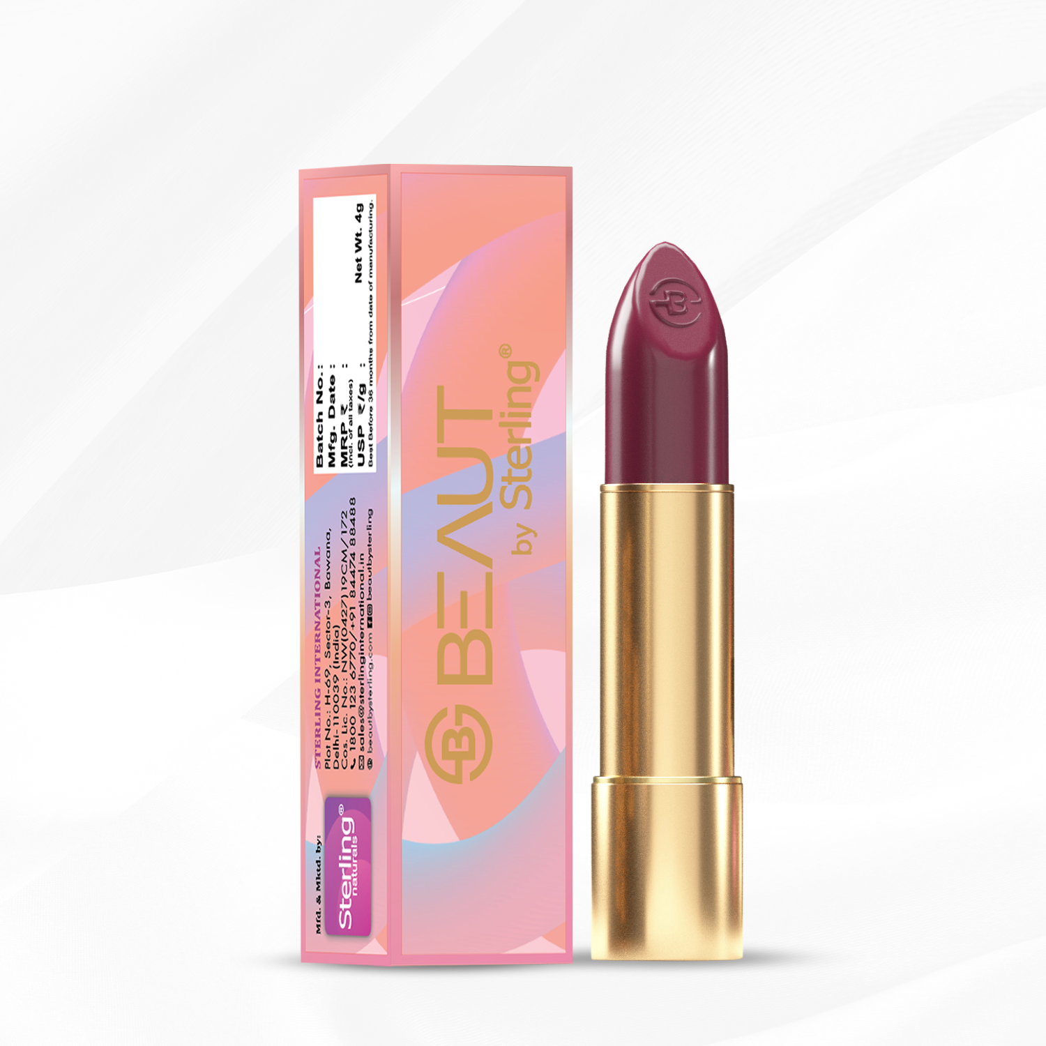 Super Lustrous Intense Glossy Lipstick, 12HR Long Stay, Smudge-Proof & Transfer-Proof (4 g)
