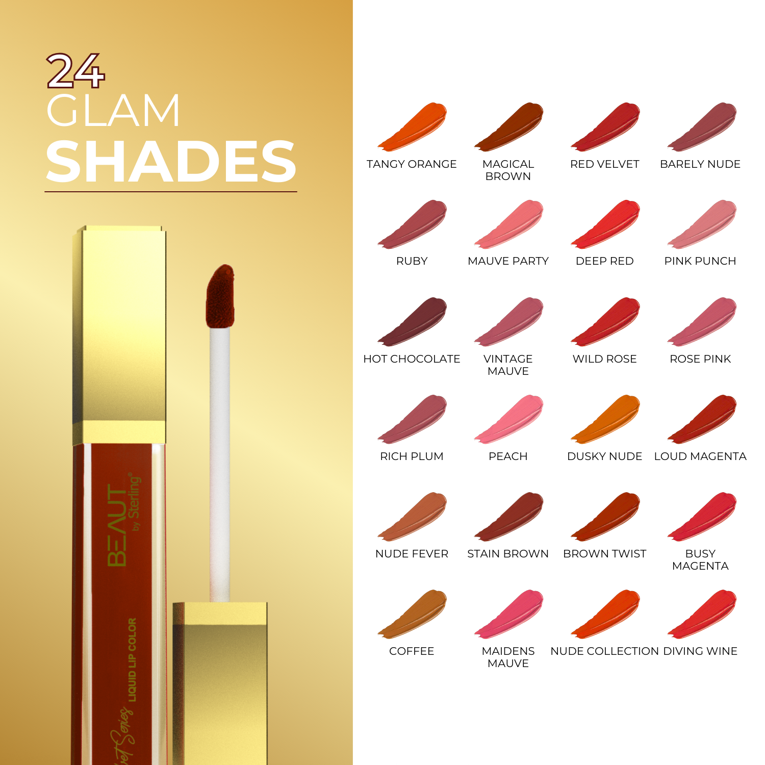 Super Lustrous Intense Glossy Liquid Lip Color, 12HR Long Stay, Smudge-Proof & Transfer-Proof
