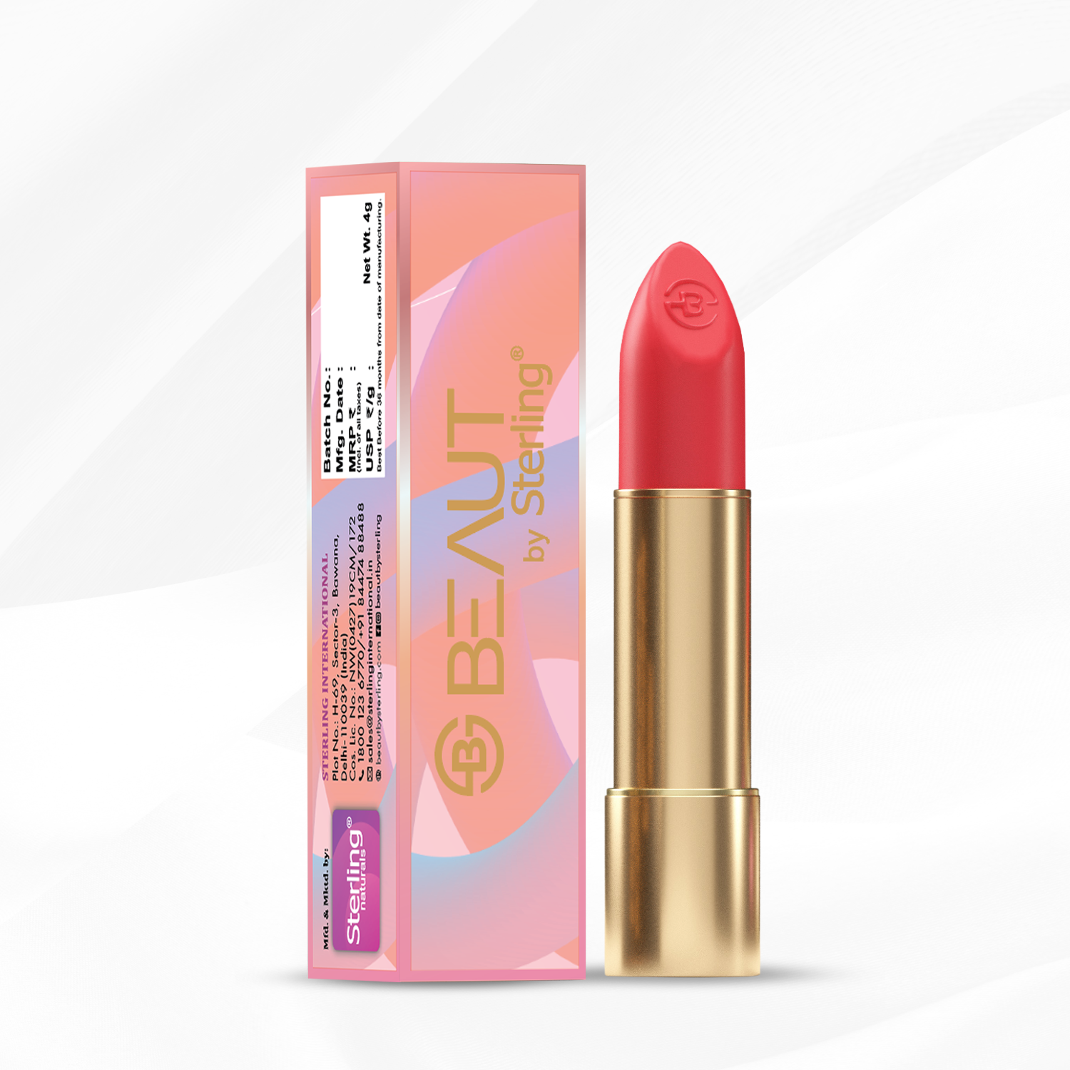 Super Lustrous Intense Matte Lipstick, 12HR Long Stay, Smudge-Proof & Transfer-Proof (4 g)