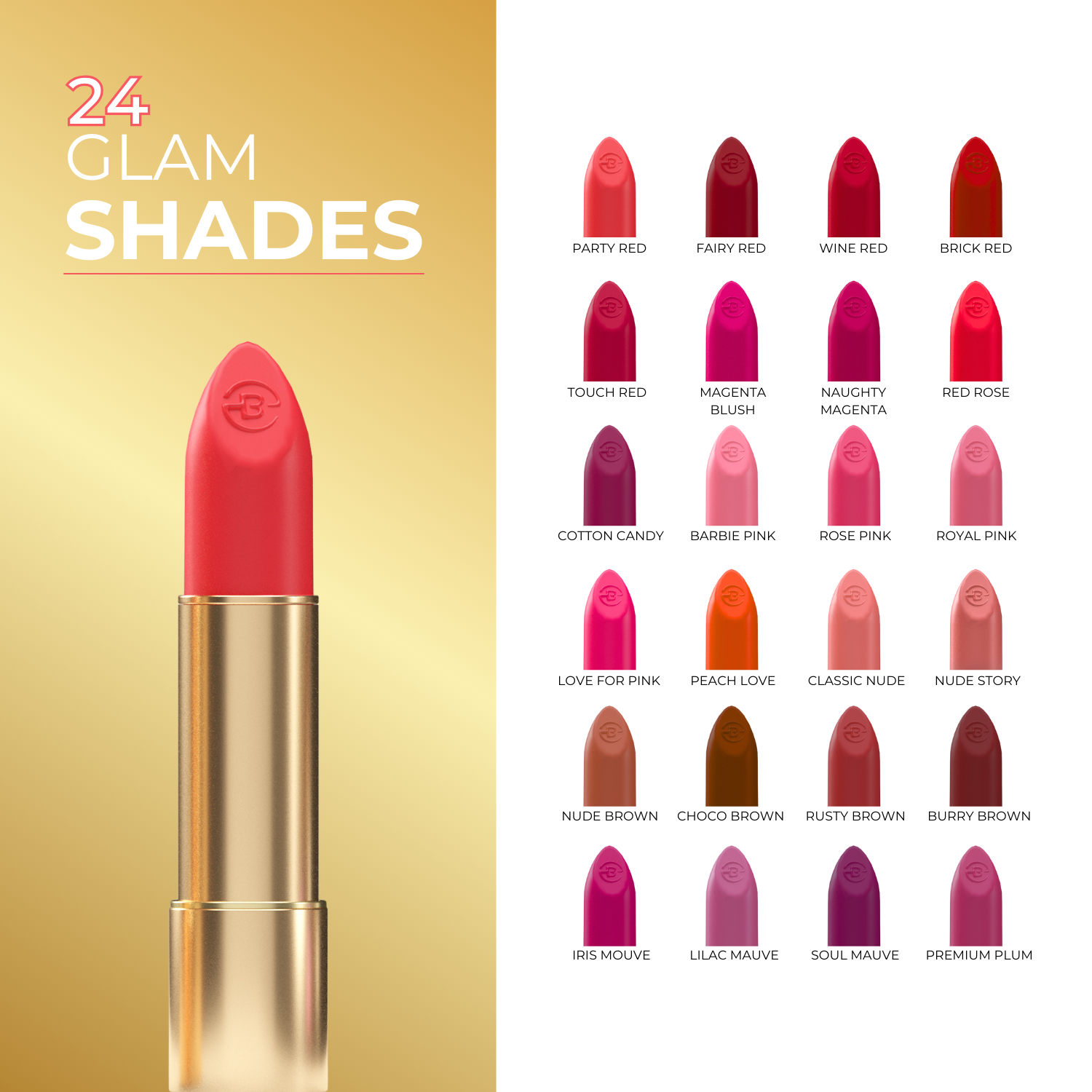 Super Lustrous Intense Matte Lipstick, 12HR Long Stay, Smudge-Proof & Transfer-Proof (4 g)