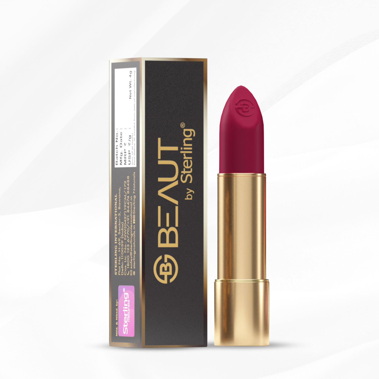 Super Lustrous Intense Matte Lipstick, 12HR Long Stay, Smudge-Proof & Transfer-Proof (4 g)