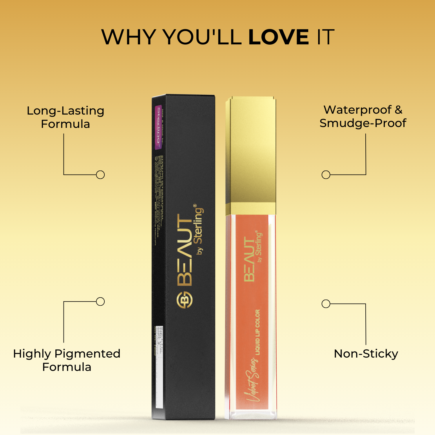 Super Lustrous Intense Matte Liquid Lip Color, 12HR Long Stay, Smudge-Proof & Transfer-Proof (5 ml)